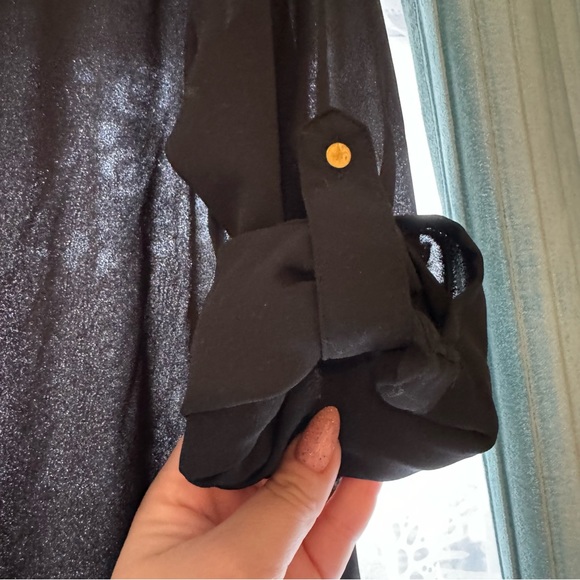 Mossimo | sheer black button down | M - Picture 4 of 8